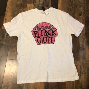 NWT Boutique Pink Out White T-Shirt